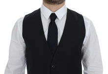 Load image into Gallery viewer, Dolce & Gabbana Black Striped Wool Single Breasted Vest
