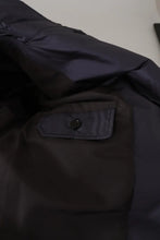 Load image into Gallery viewer, Dolce & Gabbana Blue Silk Goat Coat Blouson Winter Jacket