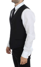 Load image into Gallery viewer, Dolce & Gabbana Black Wool Silk Stretch Dress Vest Blazer