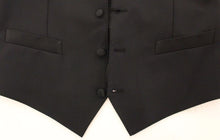 Load image into Gallery viewer, Dolce & Gabbana Black Wool Silk Stretch Dress Vest Blazer