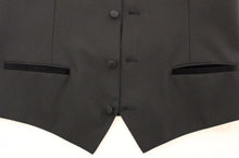 Load image into Gallery viewer, Dolce & Gabbana Black Wool Silk Stretch Dress Vest Blazer