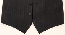 Load image into Gallery viewer, Dolce & Gabbana Black Striped Wool Silk Dress Vest Gilet