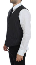 Load image into Gallery viewer, Dolce & Gabbana Gray Striped Wool Single Breasted Vest