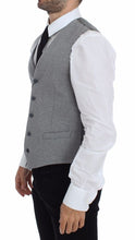 Load image into Gallery viewer, Dolce & Gabbana Gray Cotton Stretch Dress Vest Blazer