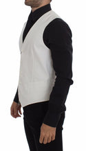 Load image into Gallery viewer, Dolce & Gabbana White Cotton Silk Blend Dress Vest Blazer