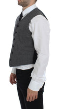 Load image into Gallery viewer, Dolce & Gabbana Gray Cotton Blend Logo Vest Gilet Weste