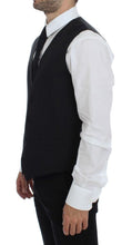 Load image into Gallery viewer, Dolce & Gabbana Black Striped Wool Single Breasted Vest
