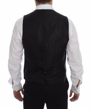 Load image into Gallery viewer, Dolce & Gabbana Black Striped Wool Logo Vest Gilet Weste