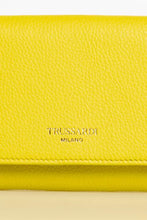 Load image into Gallery viewer, Trussardi Elegant Yellow Mini Leather Wallet