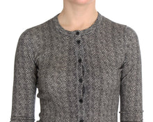 Load image into Gallery viewer, Dolce &amp; Gabbana Elegant Black and White Wool Cardigan
