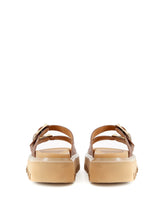 Load image into Gallery viewer, Casadei Elegant Brown Suede Sandal Slipper with Buckles
