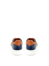 Load image into Gallery viewer, Roberto Cavalli Elegant Blue Leather Sneakers with Gold Accents
