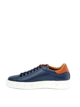 Load image into Gallery viewer, Roberto Cavalli Elegant Blue Leather Sneakers with Gold Accents
