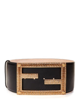 Load image into Gallery viewer, Fendace Elegant Crystal-Studded Leather Belt
