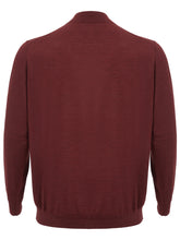 Load image into Gallery viewer, Colombo Bordeaux Mock Neck Cashmere Silk Blend Sweater
