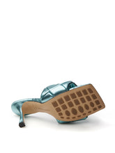 Load image into Gallery viewer, Bottega Veneta Elegant Light Blue Leather Mule Sandals
