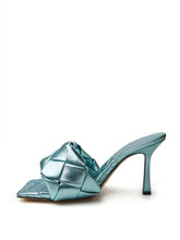 Load image into Gallery viewer, Bottega Veneta Elegant Light Blue Leather Mule Sandals
