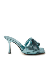 Load image into Gallery viewer, Bottega Veneta Elegant Light Blue Leather Mule Sandals
