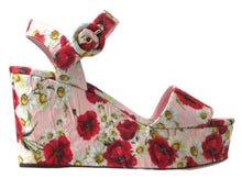 Load image into Gallery viewer, Dolce &amp; Gabbana Floral Ankle Strap Wedge Sandals
