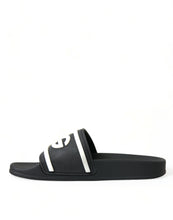 Load image into Gallery viewer, Dolce &amp; Gabbana Black Rubber Beachwear Slippers Sandals Shoes
