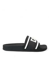 Load image into Gallery viewer, Dolce &amp; Gabbana Black Rubber Beachwear Slippers Sandals Shoes
