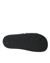 Load image into Gallery viewer, Dolce &amp; Gabbana Black Rubber Beachwear Slippers Sandals Shoes
