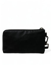 Load image into Gallery viewer, Dolce &amp; Gabbana Black Nylon Logo Plaque Keyring Pouch Clutch Bag
