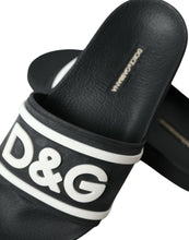 Load image into Gallery viewer, Dolce &amp; Gabbana Black Rubber Beachwear Slippers Sandals Shoes
