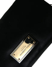 Load image into Gallery viewer, Dolce &amp; Gabbana Black Nylon Logo Plaque Keyring Pouch Clutch Bag
