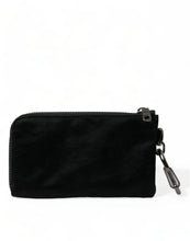 Load image into Gallery viewer, Dolce &amp; Gabbana Black Nylon Logo Plaque Keyring Pouch Clutch Bag
