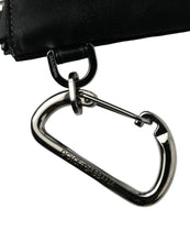 Load image into Gallery viewer, Dolce &amp; Gabbana Black Nylon Logo Plaque Keyring Pouch Clutch Bag
