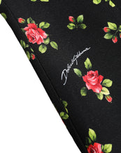 Load image into Gallery viewer, Dolce &amp; Gabbana Black Rose Print Turtle Neck Blouse Top
