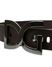 Load image into Gallery viewer, Dolce &amp; Gabbana Dark Brown Leather DG Metal Buckle Belt
