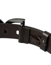 Load image into Gallery viewer, Dolce &amp; Gabbana Dark Brown Leather DG Metal Buckle Belt
