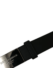 Load image into Gallery viewer, Dolce &amp; Gabbana Black Leather Silver Metal Buckle Men Belt
