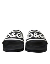 Load image into Gallery viewer, Dolce &amp; Gabbana Black Rubber Sandals Slippers Beachwear Men Shoes
