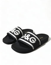 Load image into Gallery viewer, Dolce &amp; Gabbana Black Rubber Sandals Slippers Beachwear Men Shoes
