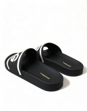 Load image into Gallery viewer, Dolce &amp; Gabbana Black Rubber Sandals Slippers Beachwear Men Shoes
