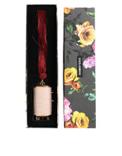 Load image into Gallery viewer, Dolce &amp; Gabbana Pink Exotic Leather Mini Mirror Tassel Makeup Bag
