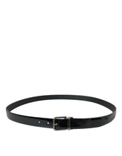 Load image into Gallery viewer, Dolce &amp; Gabbana Black Leather Silver Metal Buckle Belt
