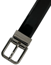 Load image into Gallery viewer, Dolce &amp; Gabbana Black Leather Silver Metal Buckle Belt
