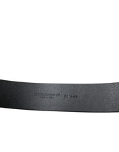 Load image into Gallery viewer, Dolce &amp; Gabbana Black Calf Leather Silver Metal Buckle Belt

