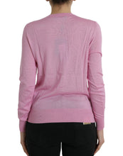 Load image into Gallery viewer, Dolce &amp; Gabbana Pink Floral Crew Neck Button Cardigan Sweater
