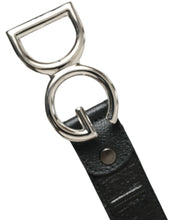 Load image into Gallery viewer, Dolce &amp; Gabbana Black Leather Silver Logo Metal Buckle Belt
