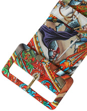 Load image into Gallery viewer, Dolce &amp; Gabbana Multicolor Carretto Fabric Wide Waist Belt
