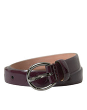 Load image into Gallery viewer, Dolce &amp; Gabbana Maroon Leather Silver Metal Buckle Belt
