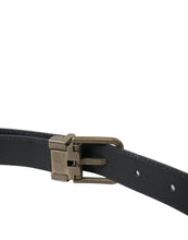 Load image into Gallery viewer, Dolce &amp; Gabbana Blue Suede Leather Gold Metal Buckle Belt
