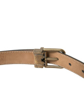 Load image into Gallery viewer, Dolce &amp; Gabbana Black Calf Leather Gold Metal Buckle Belt
