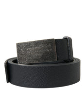 Load image into Gallery viewer, Dolce &amp; Gabbana Black Leather Rectangle Metal Buckle Belt
