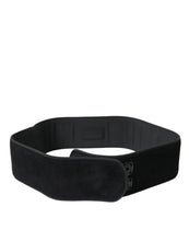 Load image into Gallery viewer, Dolce &amp; Gabbana Black Suede Leather Wide Waist Belt
